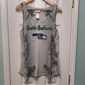 NFL Gray Sleeveless Asymmetrical Tank Top